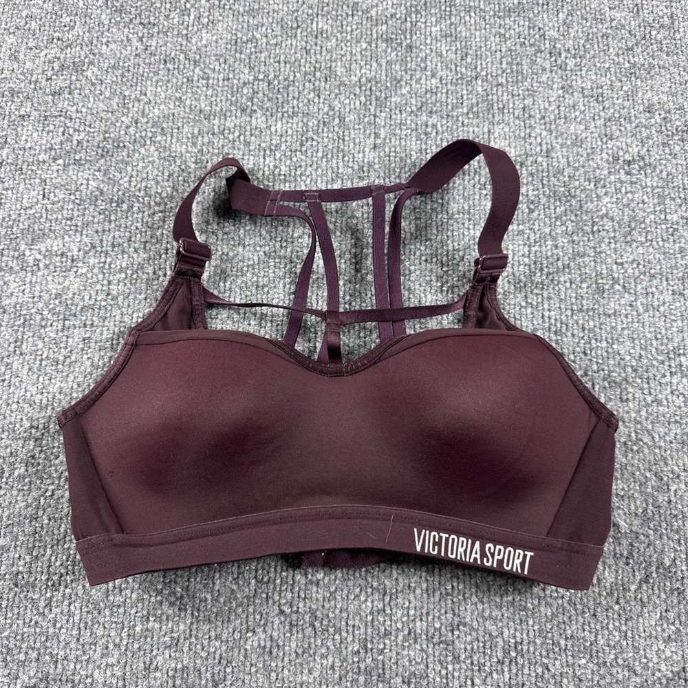 Victoria Secret Women Bra 30B Maroon Incredible Lightweight Max Cheetah Wireless